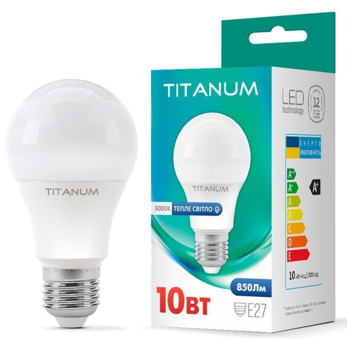 Лампочка TITANUM A60 10W E27 3000K (TLA6010273) изображение 2