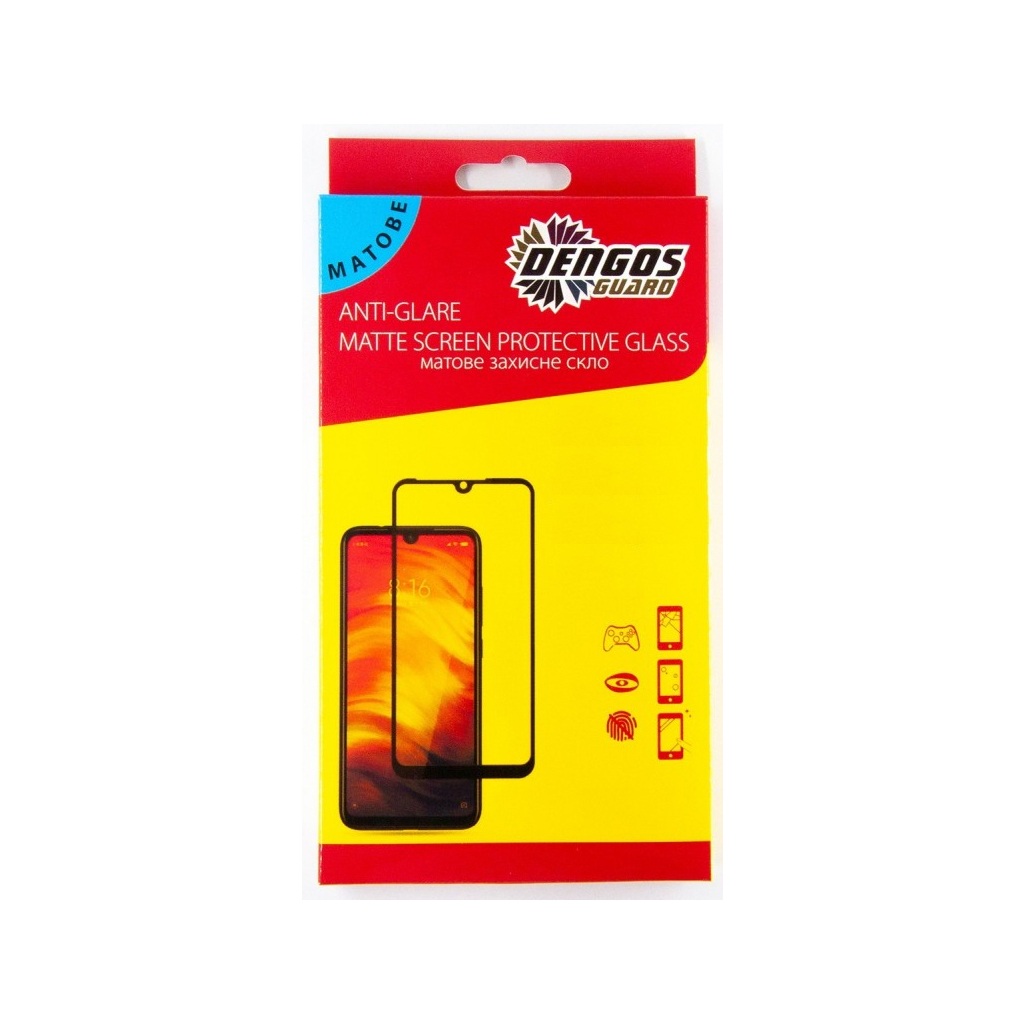Стекло защитное Dengos Full Glue Matte для iPhone 12/12 Pro (black) (TGFG-MATT-38)