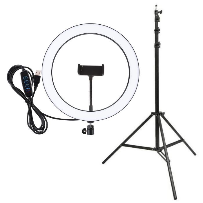 Набор блогера UFT LED лампа 30 см + штатив 2м + держатель (UFTTLL04) изображение 4