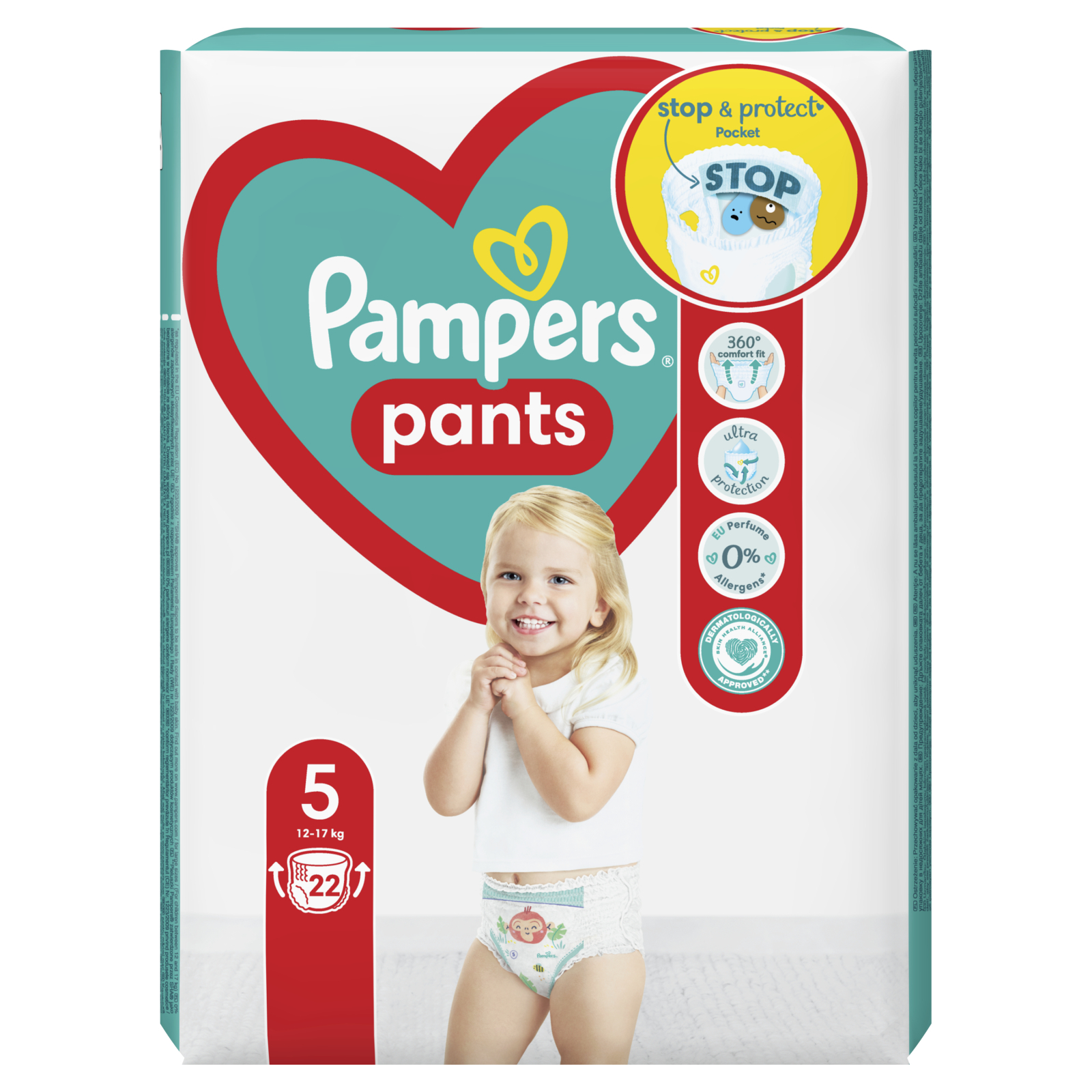 Подгузники Pampers трусики Pants Junior Размер 5 (12-17 кг) 22 шт (8006540067772) изображение 2