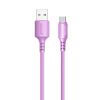 Дата кабель USB 2.0 AM to Micro 5P 1.0m soft silicone violet ColorWay (CW-CBUM044-PU)