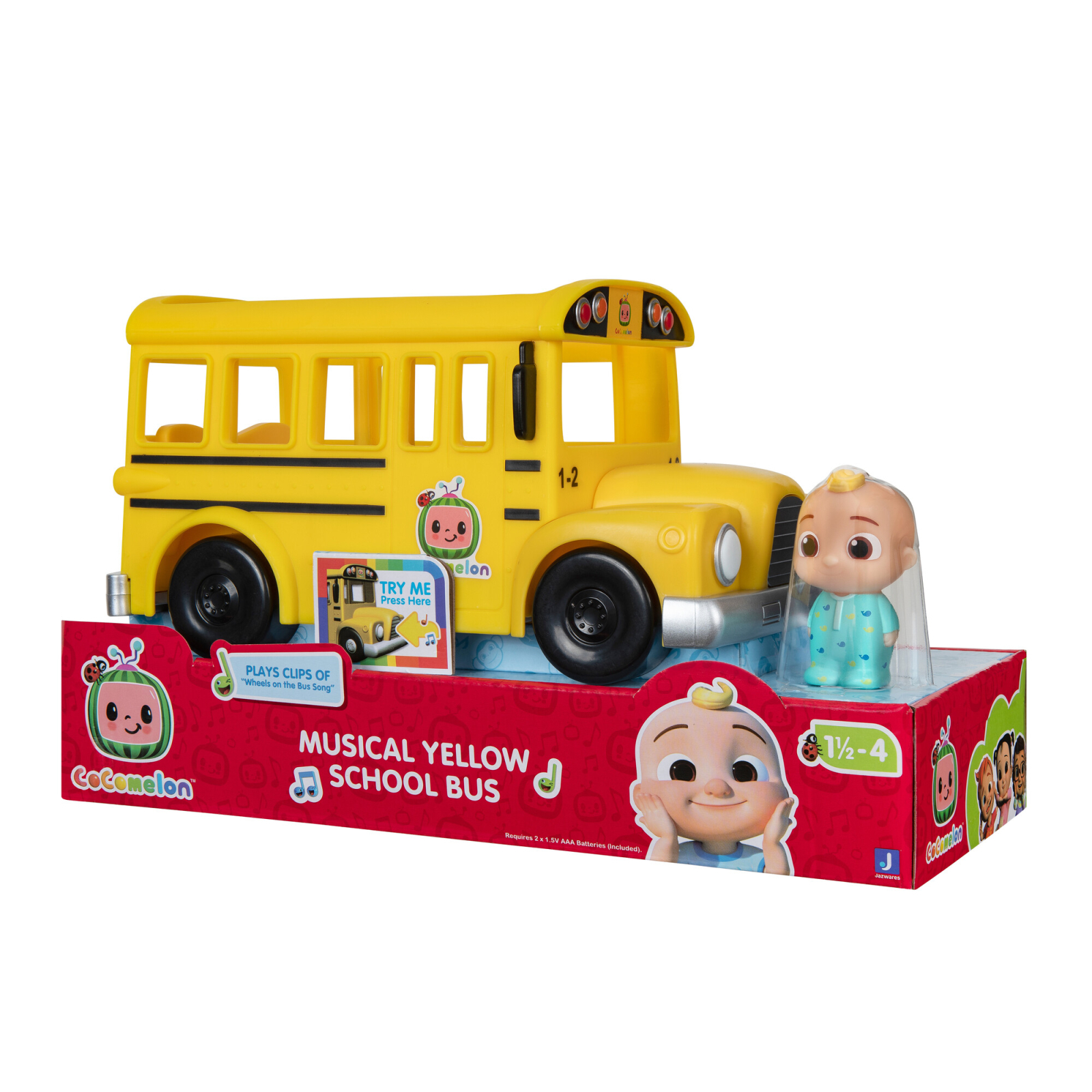 Розвиваюча іграшка CoComelon Feature Vehicle Жовтий Шкільний Автобус зі звуком (CMW0015)