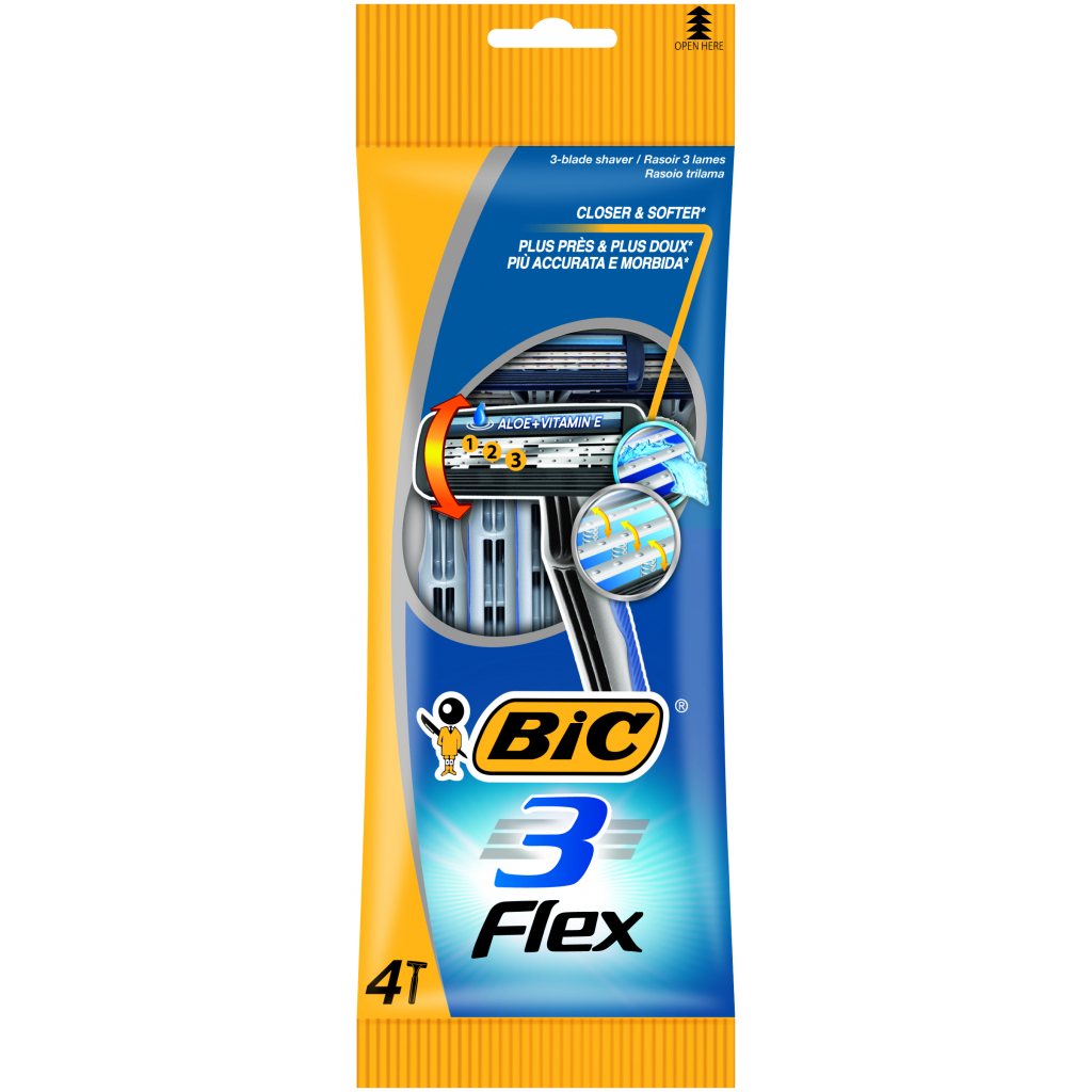 Бритва Bic Flex 3 одноразовая 10 шт. (3086123364196)