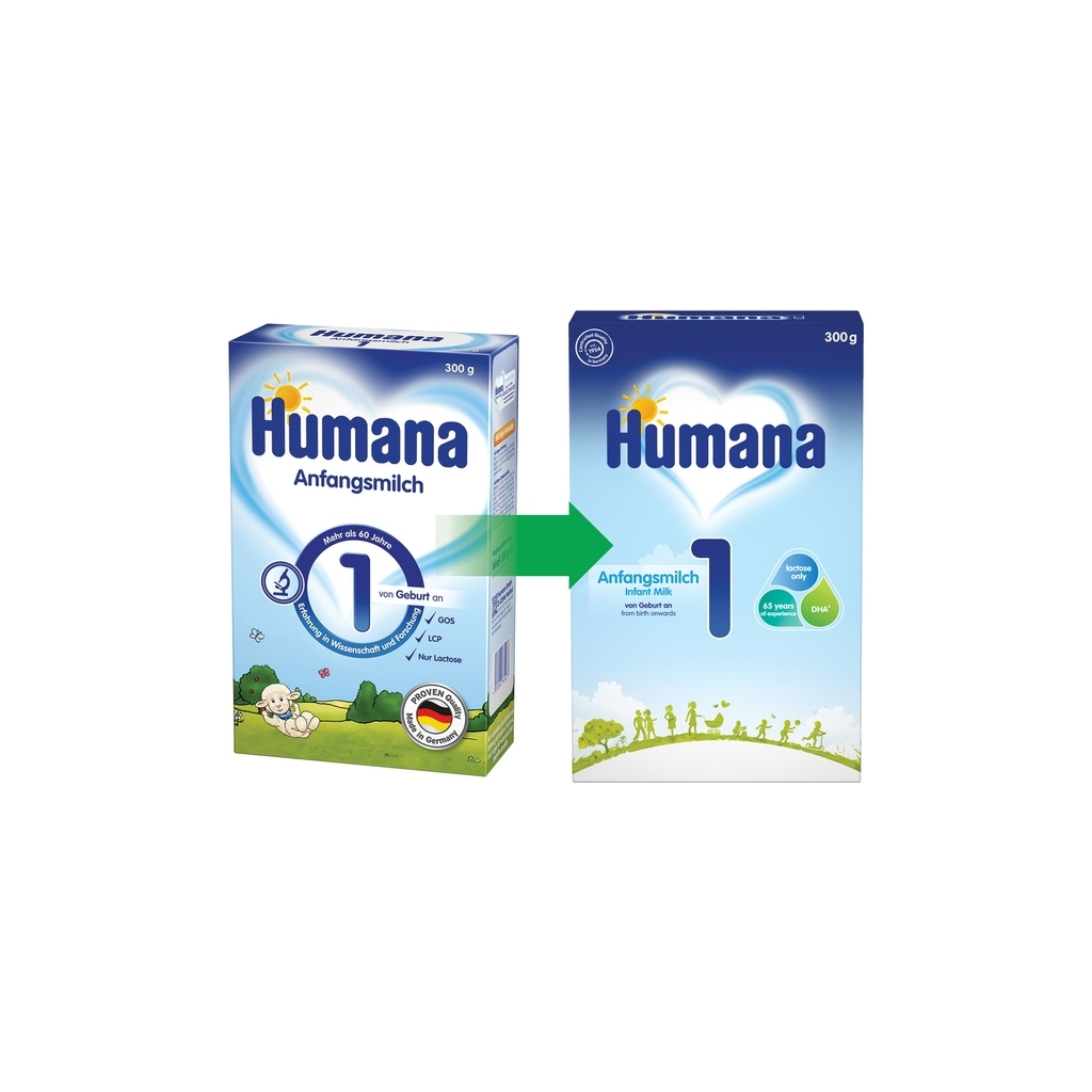 Дитяча суміш Humana 1 LC PUFA з пребіотиками і нуклеотидами, 600 г (4031244720221) зображення 2