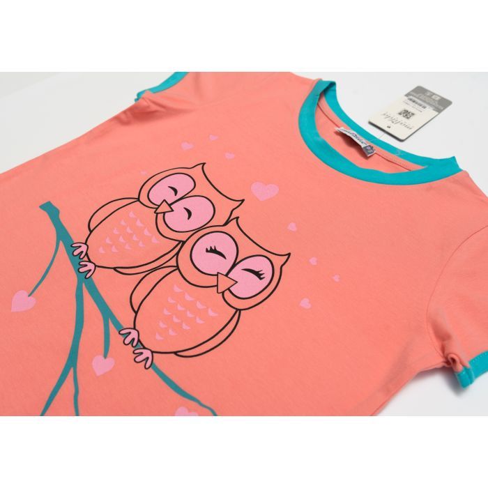 Піжама дитяча Matilda з совушками (11590-4-140G-peach) зображення 4