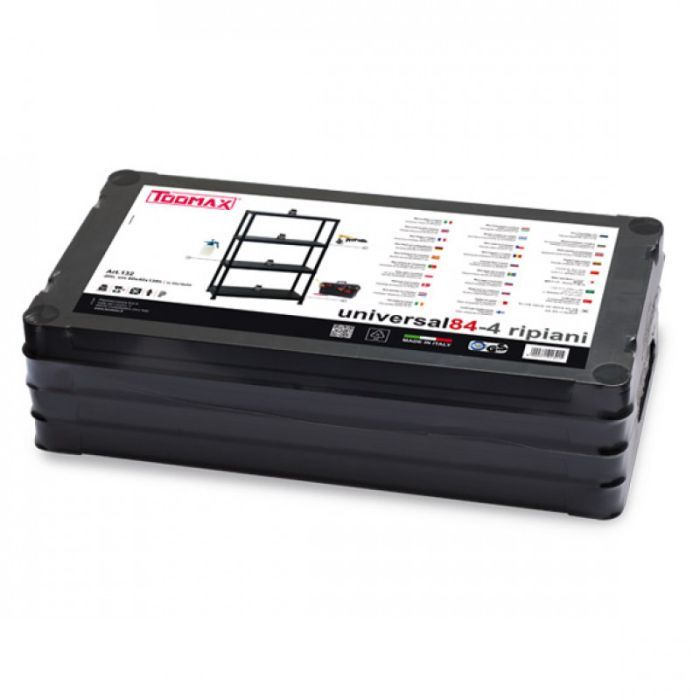 Стеллаж Toomax 4 полки cm. 80x40x138h black (5140) изображение 4
