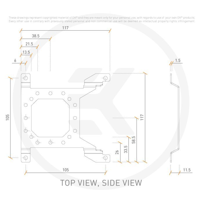 Кріплення для СРО Ekwb EK-Loop Uni Pump Reservoir Bracket - 120mm (3831109824689) зображення 6