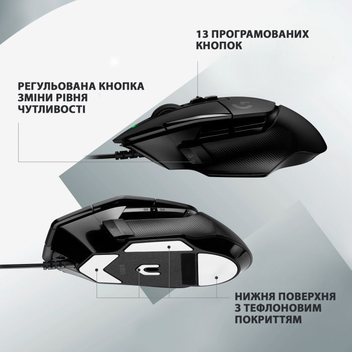 Мышка Logitech G502 X USB White (910-006146) изображение 5