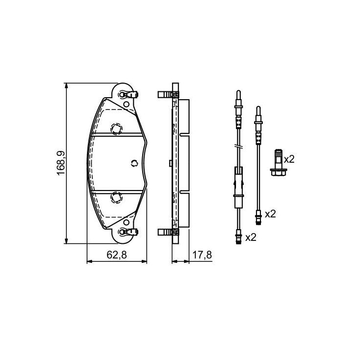 Гальмівні колодки Bosch 0 986 424 581 зображення 3