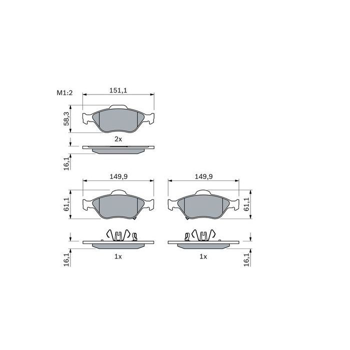 Гальмівні колодки Bosch 0 986 494 101 зображення 5