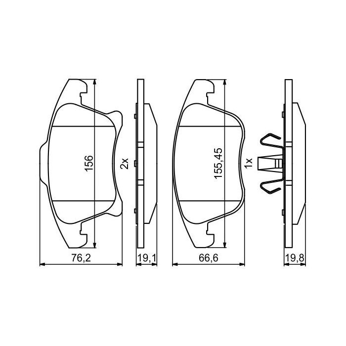 Тормозные колодки Bosch 0986494837 изображение 4