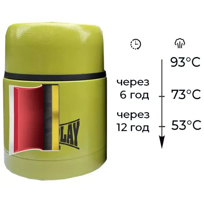 Термос PowerPlay Пищевой 9003 500ml Yellow (PP_9003_500ml_Yellow) изображение 4
