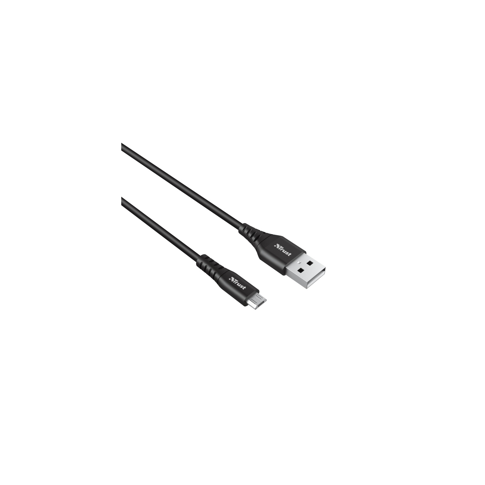 Дата кабель USB 2.0 AM to Micro 5P 1.0m NDURA black Trust (23567_TRUST) зображення 2