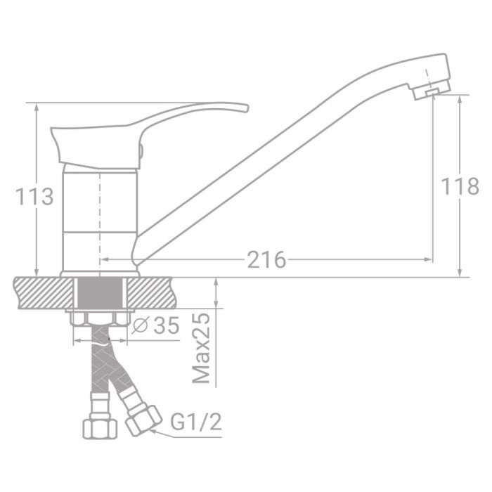 Смеситель TAU SE-1B245C изображение 2