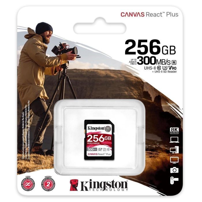 Карта памяти Kingston 64GB class 10 UHS-II U3 Canvas React Plus (SDR2/64GB) изображение 3