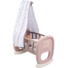 Ігровий набір Smoby Toys Колиска Baby Nurse з балдахіном Сіро-рожева (220373)