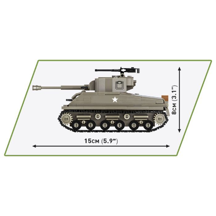 Конструктор Cobi Вторая Мировая Война Танк M4 Шерман, 320 деталей (COBI-2711) изображение 5