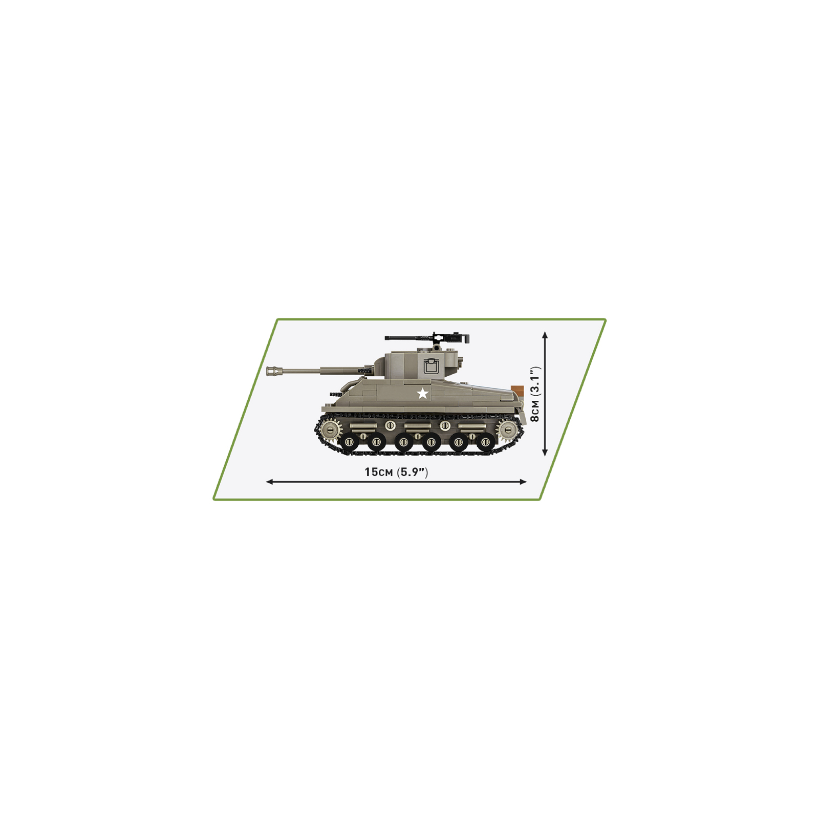 Конструктор Cobi Друга Світова Війна Танк M4 Шерман, 320 деталей (COBI-2711) зображення 5