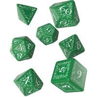 Набор кубиков для настольных игр Q-Workshop Elvish Green white Dice Set (7 шт) (SELV14)