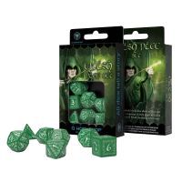 Набор кубиков для настольных игр Q-Workshop Elvish Green white Dice Set (7 шт) (SELV14) изображение 2