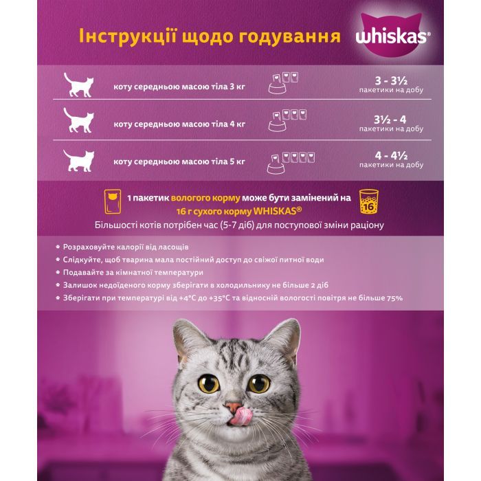Вологий корм для кішок Whiskas Курка в желе 85 г (5900951302138) зображення 6