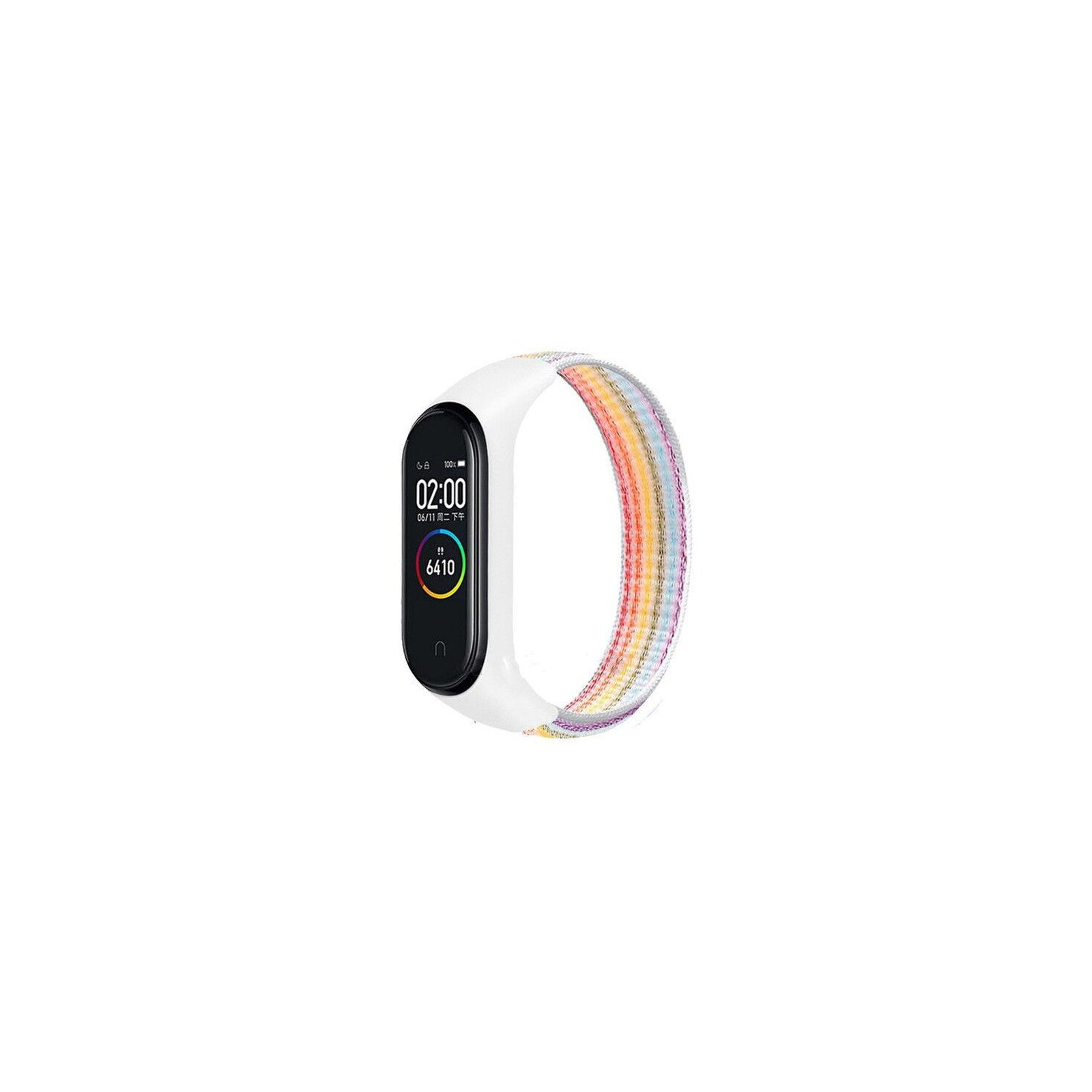 Ремешок для фитнес браслета BeCover Nylon Style для Xiaomi Mi Smart Band 5/6 Rainbow (705430)