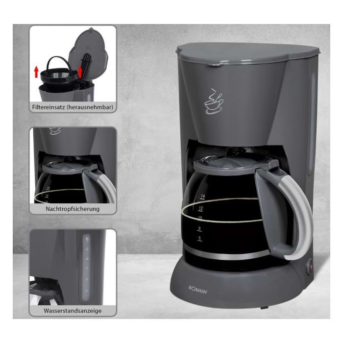 Капельная кофеварка Bomann КА 183 CB grey (КА183CB grey) изображение 3