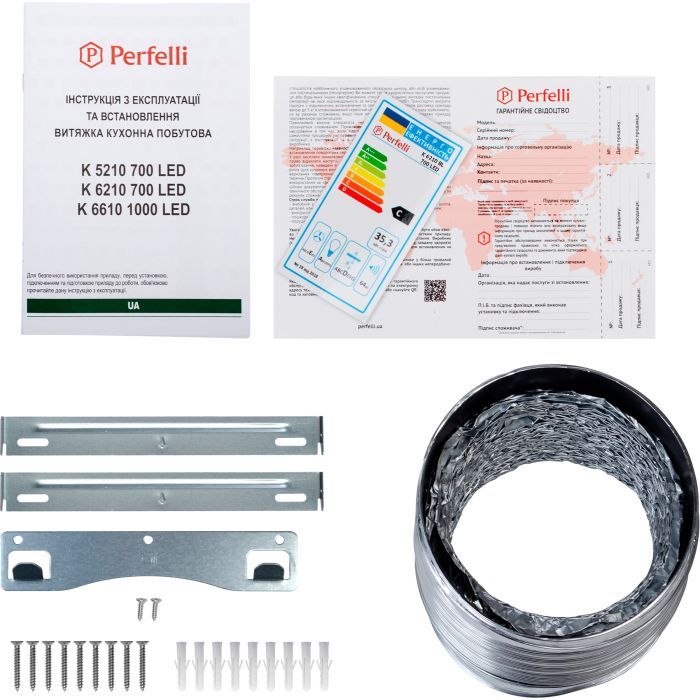 Витяжка кухонна Perfelli K 6210 BL 700 LED зображення 10