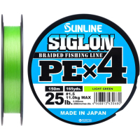 Фото - Волосінь і шнури Sunline Шнур  Siglon PE н4 150m 1.5/0.209mm 25lb/11.0kg Light Green (1658.0 