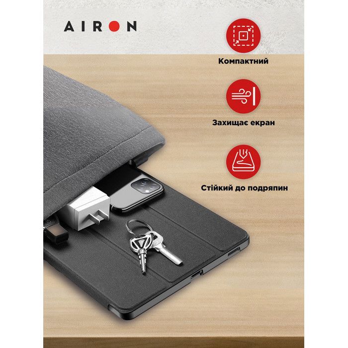 Чехол для планшета AirOn Premium Xiaomi Redmi Pad 10.6" 2022 + Film Black (4822352781087) изображение 11