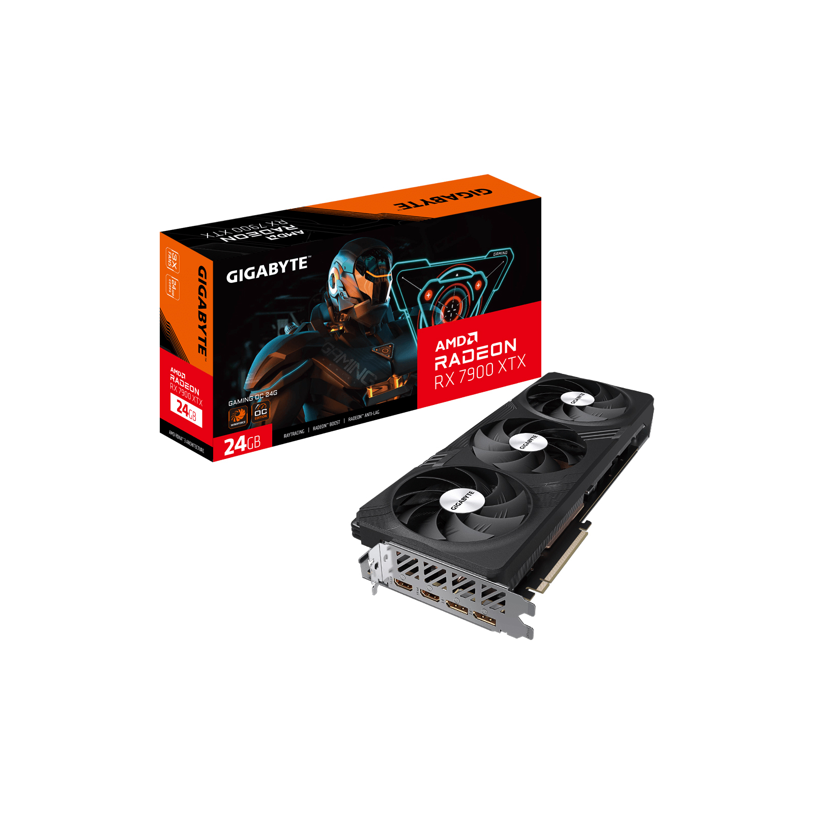 Видеокарта GIGABYTE Radeon RX 7900 XTX 24Gb GAMING OC (GV-R79XTXGAMING OC-24GD)