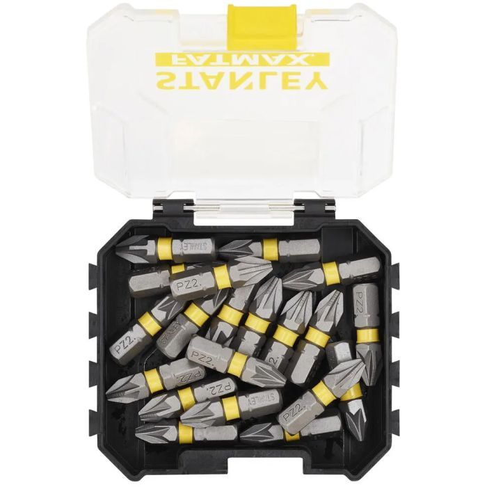 Набор бит Stanley FatMax, Pozidriv, Pz2, L= 25 мм, 20 шт, кейс (STA88568) изображение 2