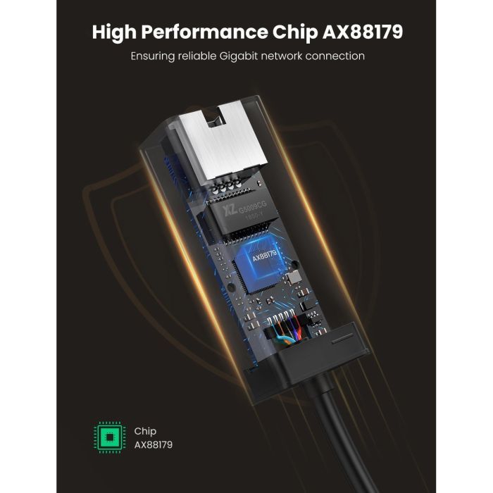 Переходник USB 3.0 to Ethernet RJ45 1000 Mb CR111 Black Ugreen (20256) изображение 4
