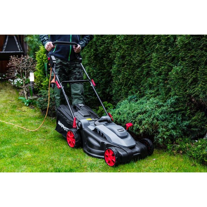 Газонокосилка Graphite 1500Вт, 36см, 35л, 20-50мм, 10.1кг (59G474) изображение 7