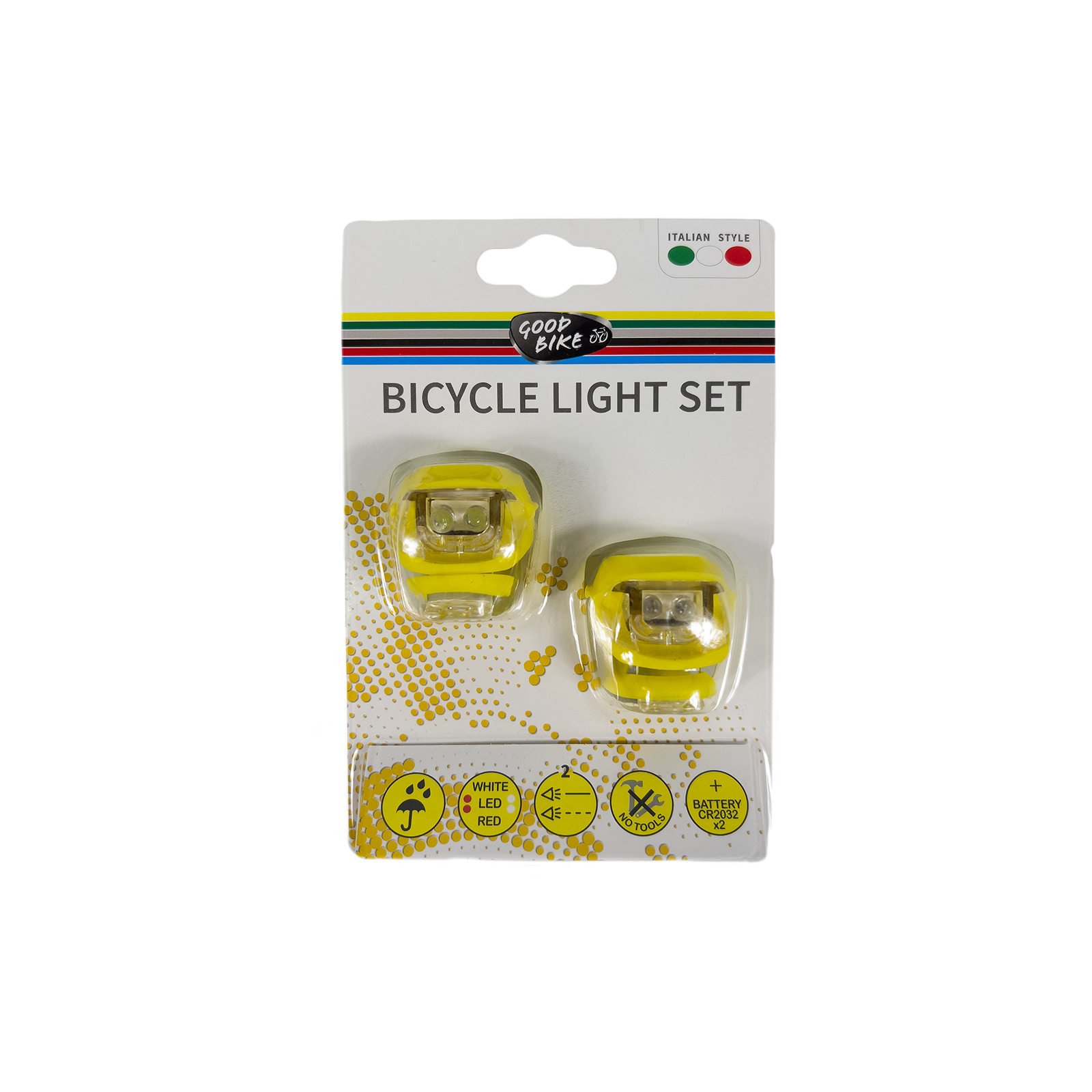 Комплект велофар Good Bike Silicone LED Yellow (92325Yellow-IS) изображение 6