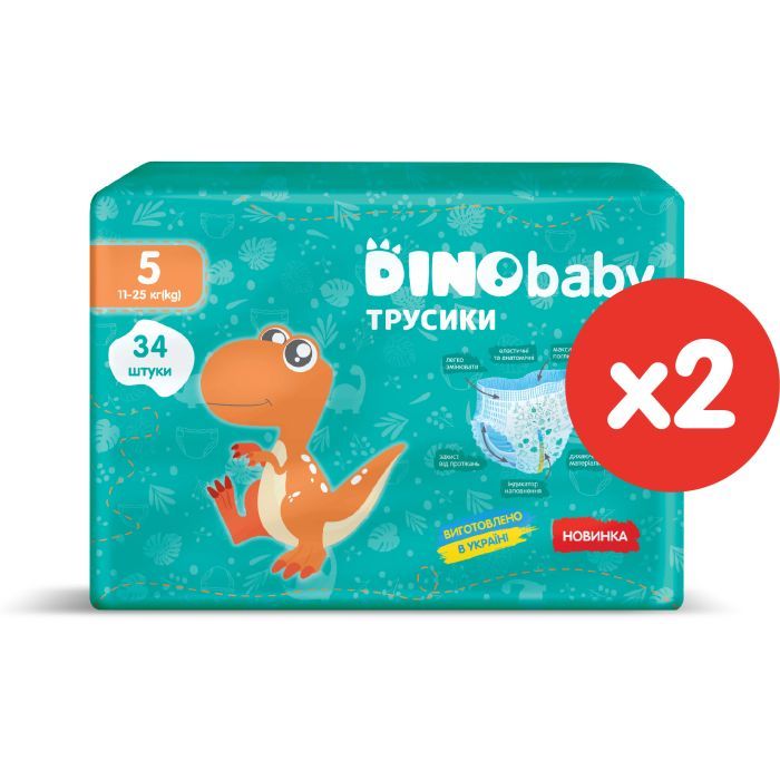 Подгузники Dino Baby Размер 5 (11-25кг) 34 шт (4823098413967) изображение 2