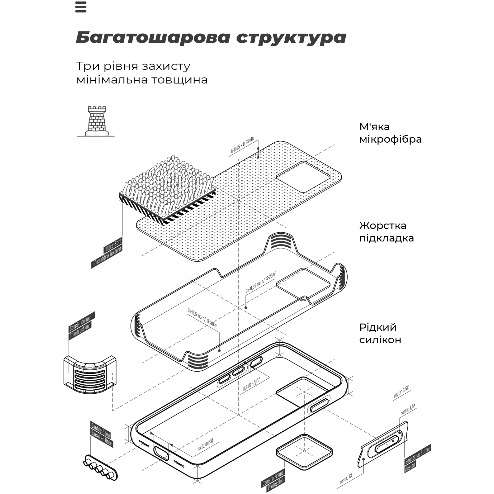 Чохол до мобільного телефона Armorstandart ICON Case Samsung A24 4G (A245) Black (ARM68001) зображення 6