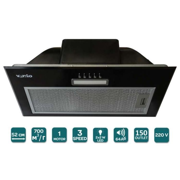 Витяжка кухонна Ventolux PUNTO 52 BK (700) PB PC зображення 4