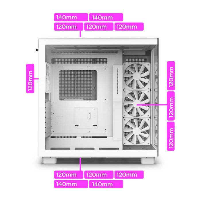 Корпус NZXT H9 Flow Edition White (CM-H91FW-01) изображение 8