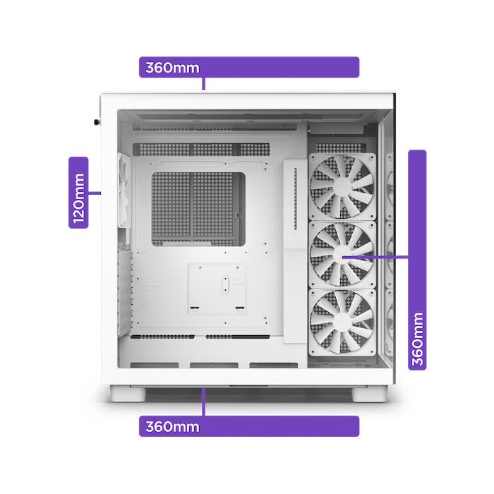 Корпус NZXT H9 Flow Edition White (CM-H91FW-01) изображение 9