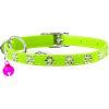 Ошейник для животных WAUDOG GLAMOUR "Цветочек" с резинкой и стразами для кошек (салатовый) (32555) изображение 2
