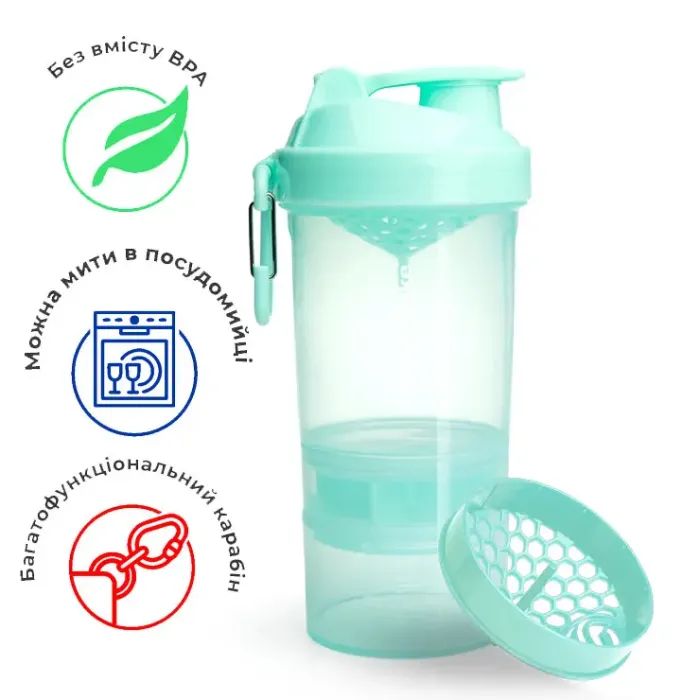 Шейкер спортивный SmartShake Original2GO 600ml Mint Green (10561301) изображение 11