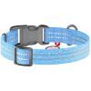 Нашийник для тварин WAUDOG Re-cotton з QR паспортом світловідбивний Ш 15 мм Д 25-35 см блакитний (02862) зображення 2