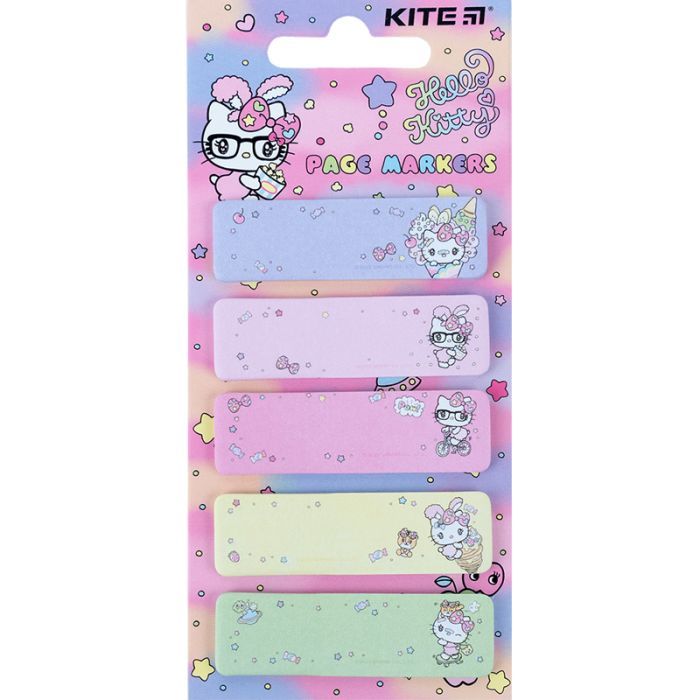 Стікер-закладка Kite паперова з малюнком Hello Kitty 100 шт, 5х20 шт (HK23-480)