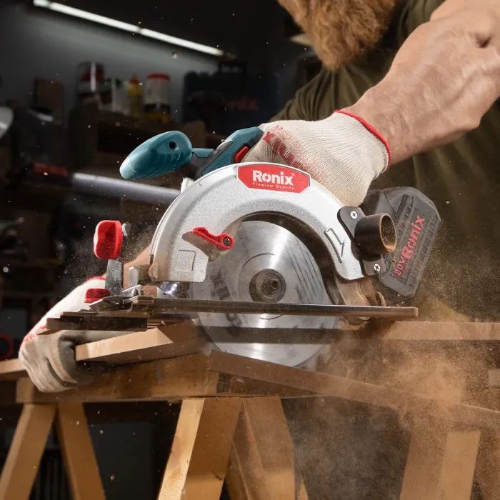 Дисковая пила Ronix циркулярная 20Вт, 165мм, 4Ah x 2 (8609) изображение 11