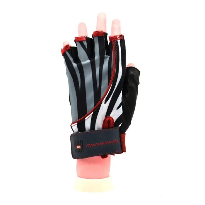 Перчатки для фитнеса MadMax MFG-911 Nine-eleven Zebra BW Zebra S (MFG-911-ZEB_S) изображение 2