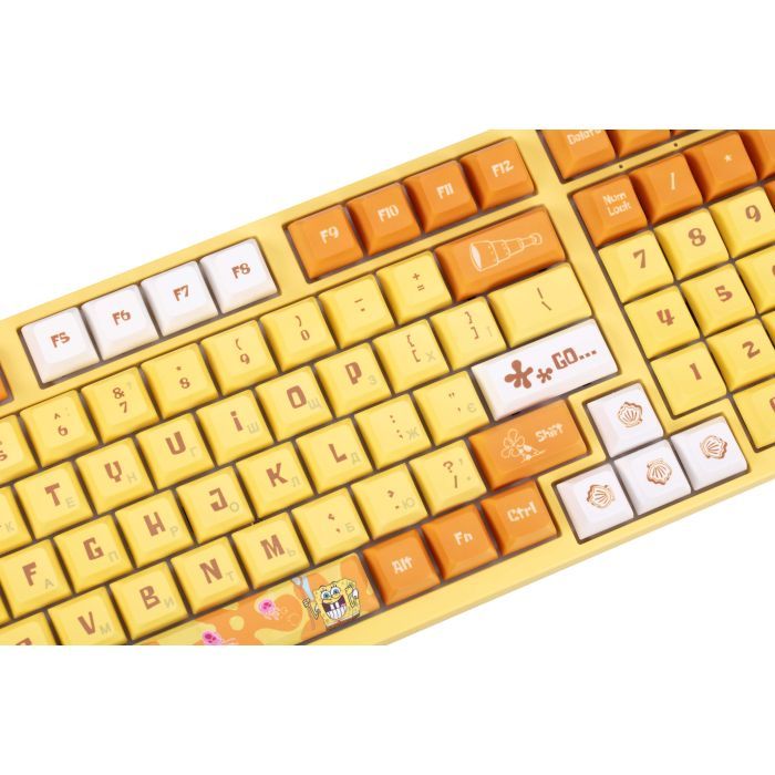 Клавиатура Akko 3098S Sponge Bob 98Key CS Sponge Hot-swappable USB UA RGB Yellow (6925758613880) изображение 7