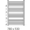 Полотенцесушитель Terma 780х530 Marlin (WGMAR078053KS95SX) изображение 3