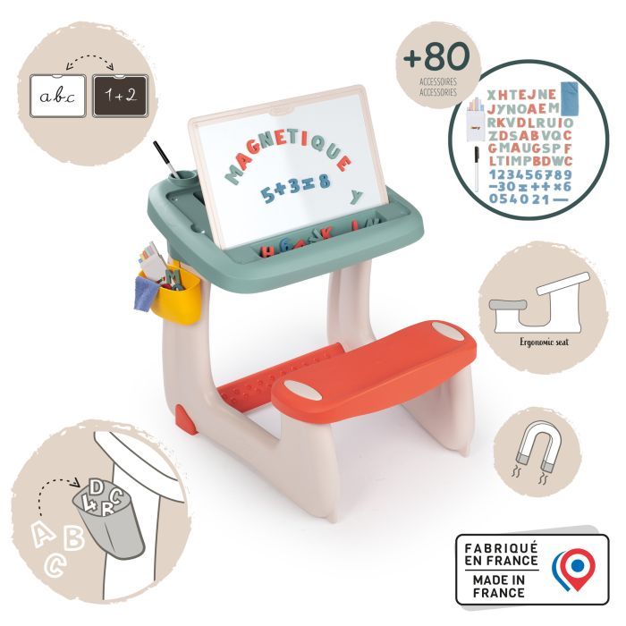 Набір для творчості Smoby Парта-дошка "Школярик", з аксес. 68х21х57,5 см (420107) зображення 4