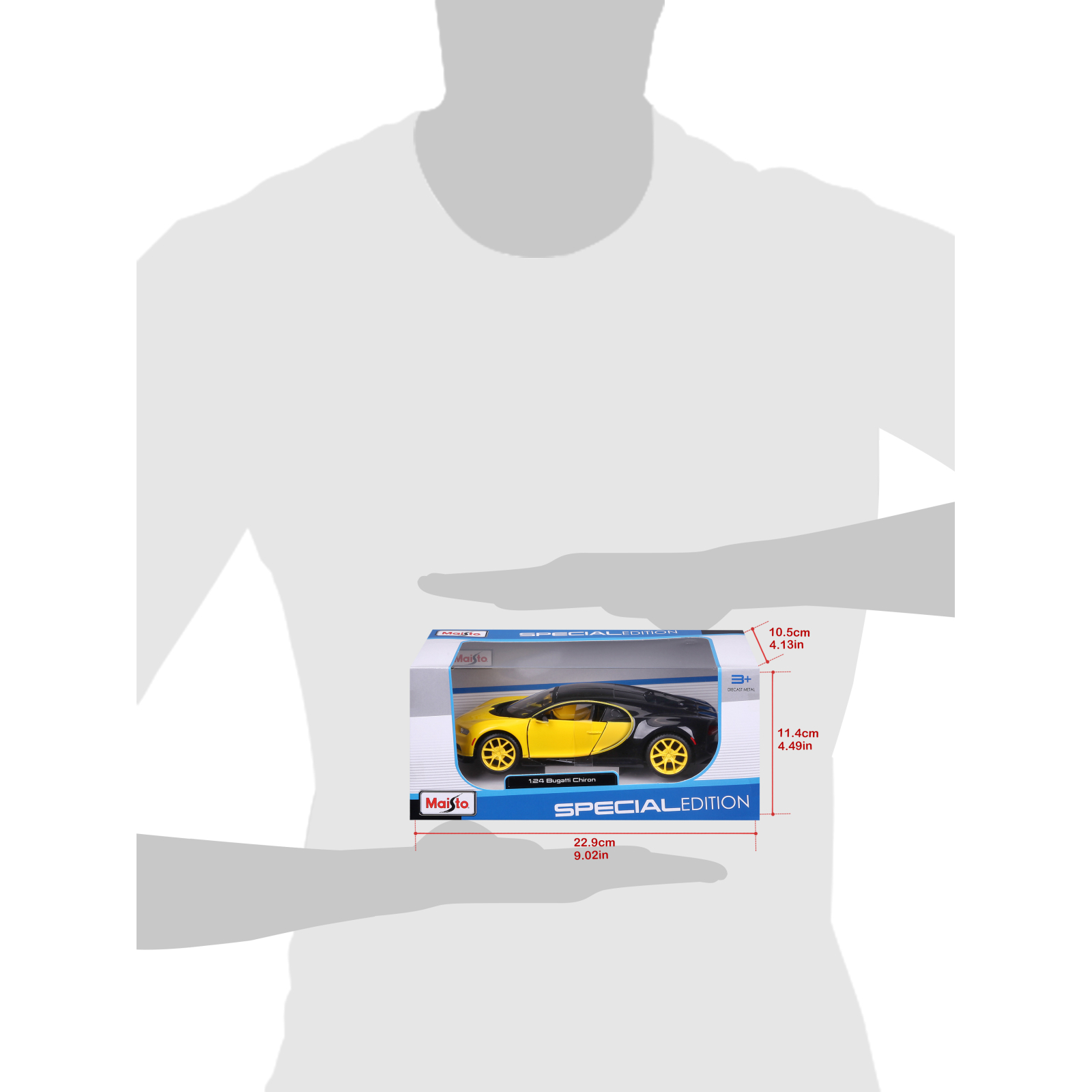 Машина Maisto Bugatti Chiron 1:24 Черно-желтая (31514 black/yellow) изображение 20